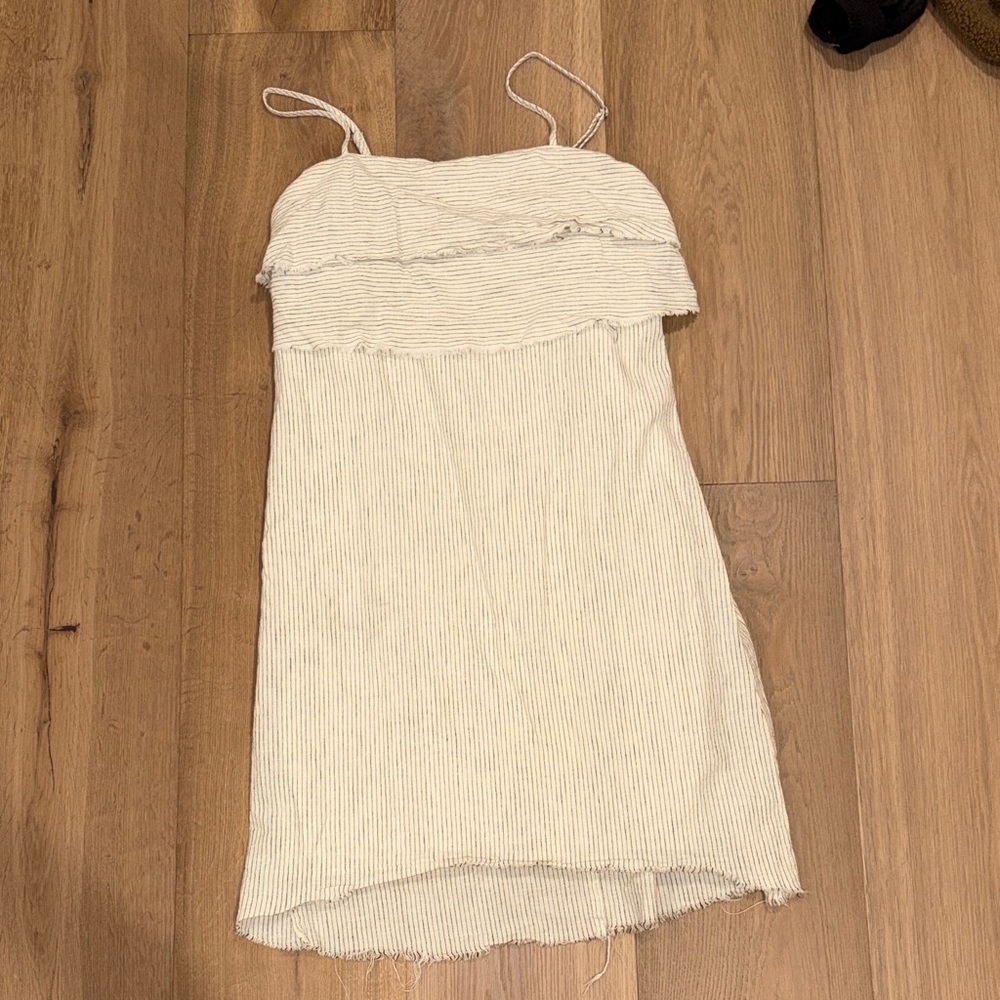 Zara Cream and Black Striped Top